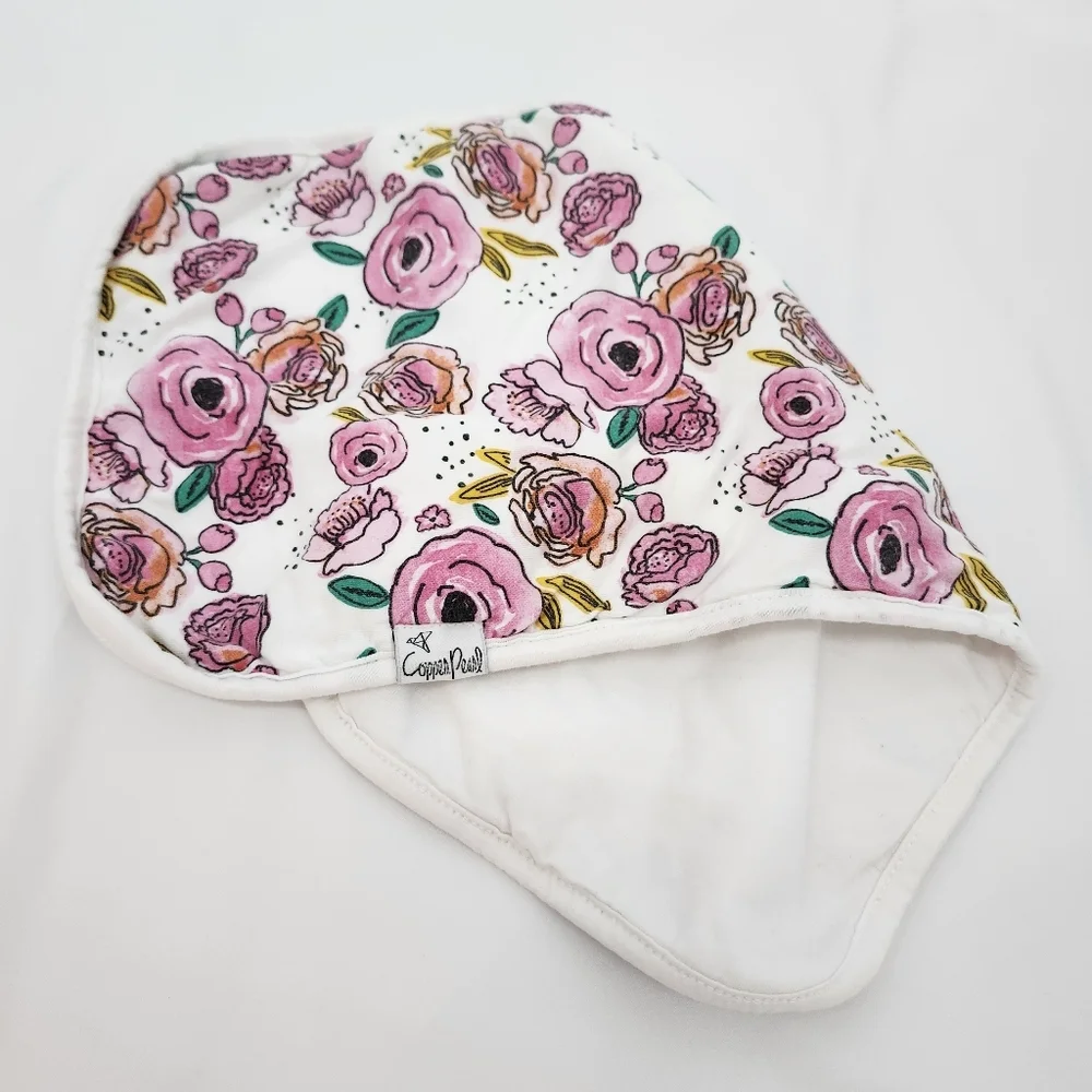 Baby Girl Accessories Bundle Lot of 8 Pink Green Burp Cloths Bonnet Wash Cloths